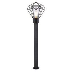 Luminosa Lighting Luminosa Horace Outdoor Bollard Black Ip44 1X E27 - thumbnail 1