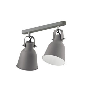 Luminosa Lighting Luminosa Legend 2 Light Twin Spotlight Grey 36X17.5X16Cm