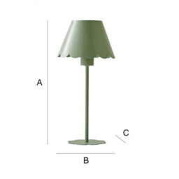 Valuelights Hattie Green Scallop Rechargeable Table Lamp - thumbnail 7