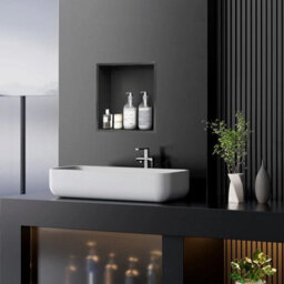 30X30Cm Bathroom Shower Niche 304 Stainless Steel Recessed Wall Storage Shelves - thumbnail 6
