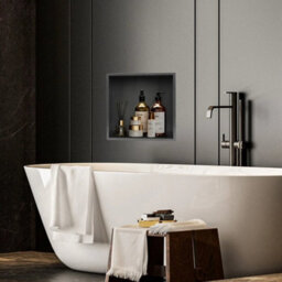 30X30Cm Bathroom Shower Niche 304 Stainless Steel Recessed Wall Storage Shelves - thumbnail 4