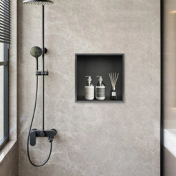 30X30Cm Bathroom Shower Niche 304 Stainless Steel Recessed Wall Storage Shelves - thumbnail 1