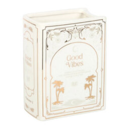 Something Different Good Vibes Book Vase White (One Size) - thumbnail 3