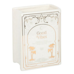 Something Different Good Vibes Book Vase White (One Size) - thumbnail 2