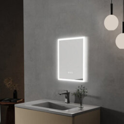 Luvodi Small Vanity Led Illuminated Bathroom Mirror Wall Mount Cosmetic Lights 400mm X 500mm - thumbnail 8