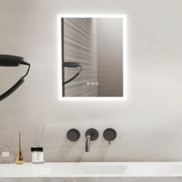 Luvodi Small Vanity Led Illuminated Bathroom Mirror Wall Mount Cosmetic Lights 400mm X 500mm - thumbnail 1