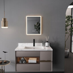 Luvodi Small Vanity Led Illuminated Bathroom Mirror Wall Mount Cosmetic Lights 400mm X 500mm - thumbnail 7