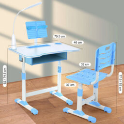Kids Desk And Chair Set Children Study Table And Chair Writing Table - thumbnail 2
