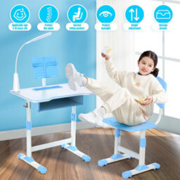 Kids Desk And Chair Set Children Study Table And Chair Writing Table - thumbnail 4