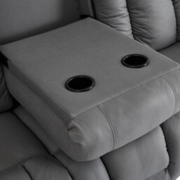 More4Homes Caesar 3 Seater Grey Technology Fabric Modern Manual Recliner Sofa - thumbnail 6