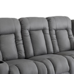 More4Homes Caesar 3 Seater Grey Technology Fabric Modern Manual Recliner Sofa - thumbnail 5