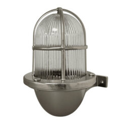 Lampfix Navigator 09186 Outdoor Ip64 1 Light Small Wall Uplight Lantern In A Satin Nickel Finish