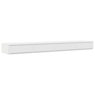 Berkfield Modern Bed Drawers White 200X36,5X16,5 Cm Engineered Wood