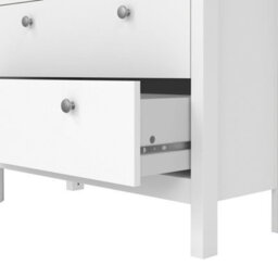 Wyld Haus Gossmere White Display Cabinet 2 Glass Doors 3 Drawers Matt Finish - thumbnail 7