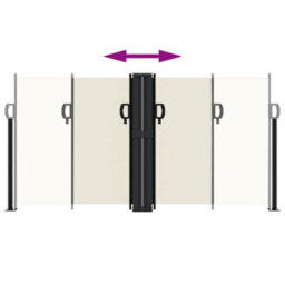 Walplus Retractable Side Awning Garden Sun Shade Canopy Gazebo For Back Door, Porch, Patio Cream 120X600 Cm - thumbnail 5