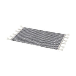 GoodHome Nammu White & Anthracite Rectangular Bath Mat (L)80Cm (W)50Cm - thumbnail 1