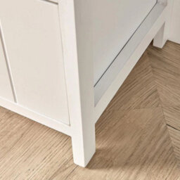 3 Drawer Storage Chest White Wooden Bedroom Organiser Bedside Fully Assembled - thumbnail 3