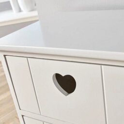 3 Drawer Storage Chest White Wooden Bedroom Organiser Bedside Fully Assembled - thumbnail 2