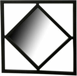 Biznest Set Of 3 40Cm Modern Style Boston Black Wall Art Deco Style Mirrors Square Geometric Pattern Diy Art (3) - thumbnail 2