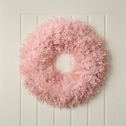 50Cm Orelle Christmas Wreath - Pink - thumbnail 1