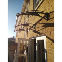 Canofix UK Canofix Door Canopy Pc 1800 Width X 1000 Projection (Black Bracket - Clear Sheet) - thumbnail 1