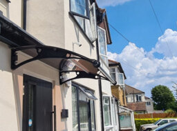 Canofix UK Canofix Door Canopy Pc 1800 Width X 1000 Projection (Black Bracket - Clear Sheet) - thumbnail 2