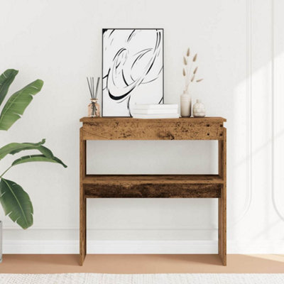 Berkfield Console Table Old Wood 80X30X80 Cm Engineered Wood - image 1