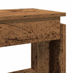 Berkfield Console Table Old Wood 80X30X80 Cm Engineered Wood - thumbnail 7