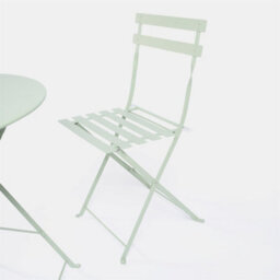 OHS Outdoor Garden Furniture Patio Bistro Set Metal Table Chair, 3 Pc - Sage - thumbnail 7