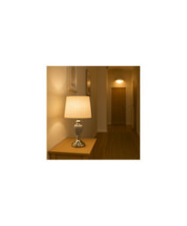 Lighting Supermarket Malham Grey Ceramic Table Lamp With Ivory Pleated Shade - Modern Grey & Silver - thumbnail 6
