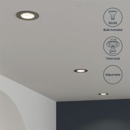 GoodHome Salk Black Adjustable Led Neutral White Downlight 4.8W Ip20, Pack Of 3 - thumbnail 7