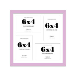 12X12 Inch 4 Opening Photo Collage Frame, Display Four 6X4 Inch Photos, Multi Aperture Family Picture Frame, Lilac - thumbnail 2