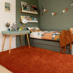 Loomed Machine Washable Shaggy Rug Luxury Terracotta Fluffy Mats 200Cm X 290Cm - thumbnail 2