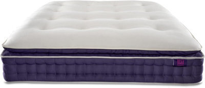 ELLE Decoration The Amethyst Luxury Wool Pocket Spring, Small Double Mattress, Handmade Natural Pressure Relieving, Weight Distributing Pillowtop - image 1