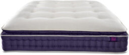 ELLE Decoration The Amethyst Luxury Wool Pocket Spring, Small Double Mattress, Handmade Natural Pressure Relieving, Weight Distributing Pillowtop