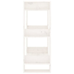 Berkfield Book Cabinet/room Divider White 60X35X91 Cm Solid Wood Pine - thumbnail 4