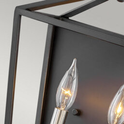 Luminosa Lighting Luminosa Hinkley Stinson Lanterns Pendant Ceiling Light Black With Polished Nickel - thumbnail 3