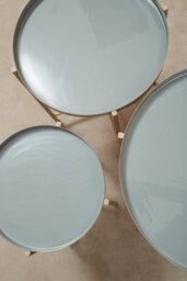 Orsina Set Of 3 Modern Side Tables, Grey & Gold Metal End Tables, Gold Side Tables, Side Tables For Living Room - thumbnail 3