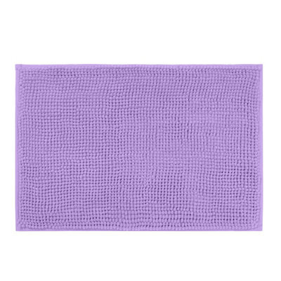 Aspire Homeware Quick Dry Chenille Bathmat Soft Water Absorbent Shower Mat Non-Slip Floor Mat, Purple (L)90Cm X (W)60Cm - image 1