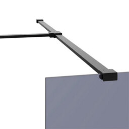 Rinse bathrooms Rinse Walkin Shower Enclosure 800mm Front 800mm End Panel Grey Glass Wetroom Screen-White 1400X800 Shower Tray Waste - thumbnail 5