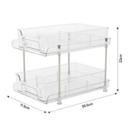 Darphe 2 Tier Skincare Organizer Desk Organiser For Makeup Cosmetic Perfume - thumbnail 6
