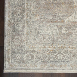 Silver Cream Luxurious Traditional Bordered Floral Rug Easy To Clean Living Room And Bedroom-300Cm X 381Cm - thumbnail 8