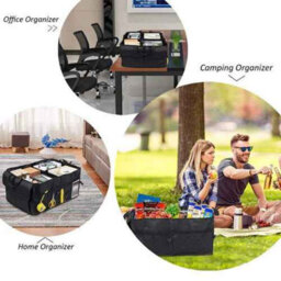 Heavy Duty Foldable Car Boot Organiser, Collapsible 2 In 1 Storage Box For Vehicle, Luggage & Shopping - thumbnail 8