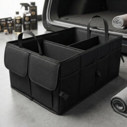 Heavy Duty Foldable Car Boot Organiser, Collapsible 2 In 1 Storage Box For Vehicle, Luggage & Shopping - thumbnail 1