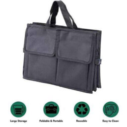 Heavy Duty Foldable Car Boot Organiser, Collapsible 2 In 1 Storage Box For Vehicle, Luggage & Shopping - thumbnail 6