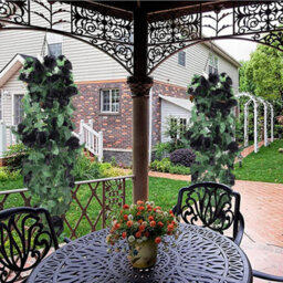 Flowers Artificial Hanging Plants 2Pcs 3.3Ft Rose Vine For Home Room Garden Wedding Indoor Outdoor Decoration (Black) - thumbnail 5