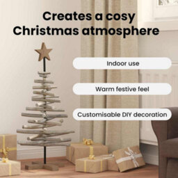 Vidaxl Christmas Tree With Stand Brown 90 Cm Solid Teak Wood - thumbnail 9