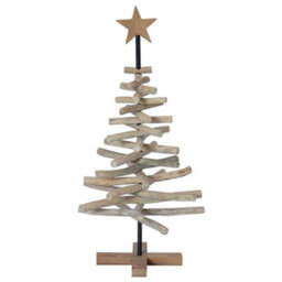 Vidaxl Christmas Tree With Stand Brown 90 Cm Solid Teak Wood - thumbnail 5