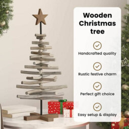 Vidaxl Christmas Tree With Stand Brown 90 Cm Solid Teak Wood - thumbnail 7