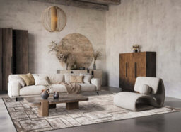 Belgravia Living Room Area Rug Metallic Sheen Modern Cobble Design Mocha 120Cm X 170Cm - thumbnail 1